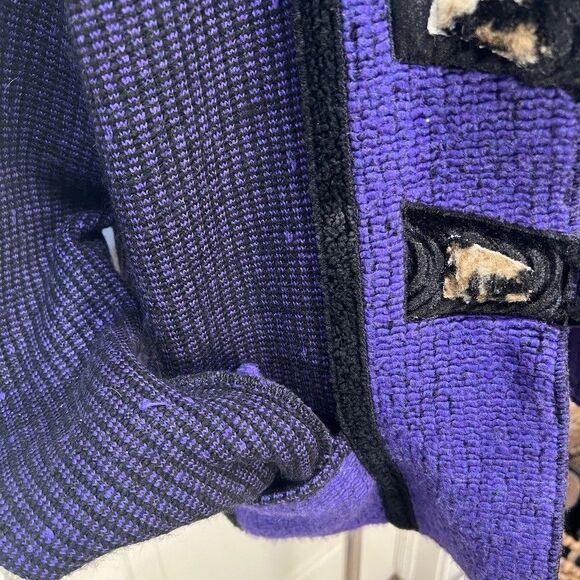 Lee Andersen Womens Large Cardigan Lagenlook Art to Wear Grannycore Boho USA - Picture 8 of 13